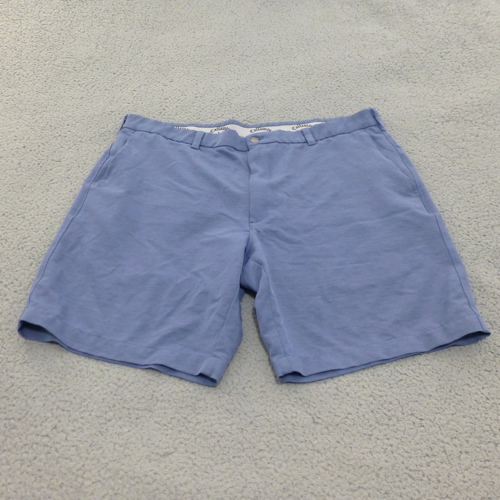 Callaway Golf Shorts Mens 40 Blue Performance Stretch Elastic Waist Flat Front